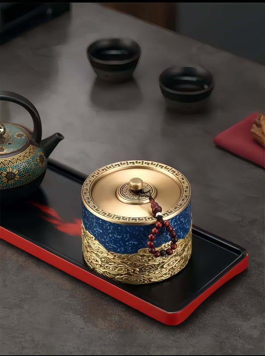 Cloud-patterned brass