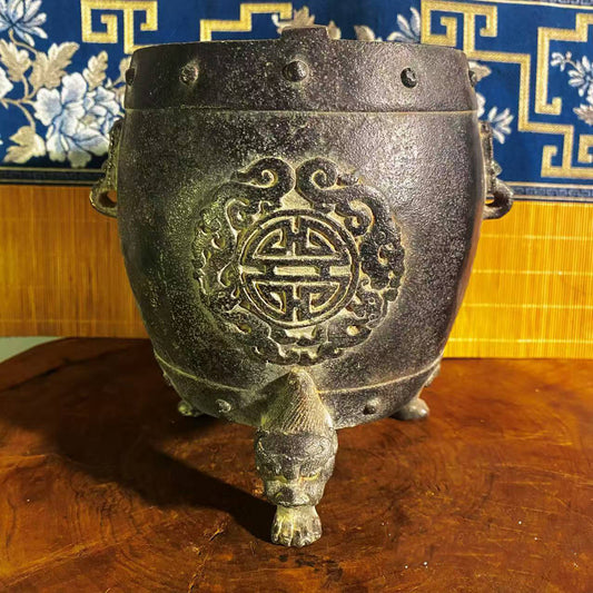 vesselofzen-Antique-style charcoal stove-Fushou Zhenan