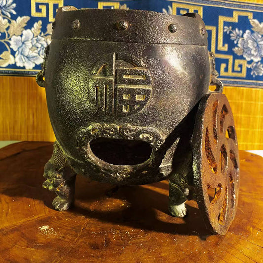 vesselofzen-Antique-style charcoal stove-Fushou Zhenan