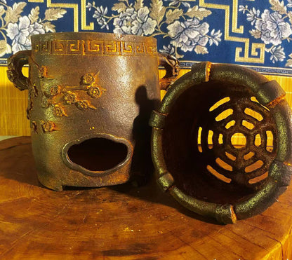 vesselofzen-Plum Blossom Shadows and Bird Songs- Zen Incense Burner