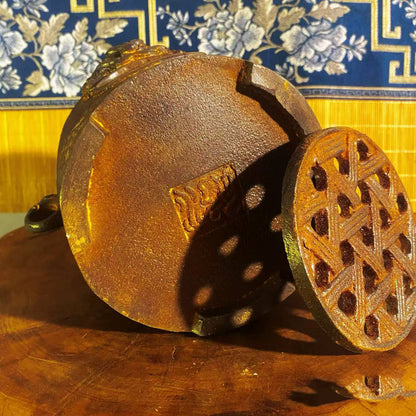 vesselofzen-Lion Guarding Zen Mind, Wabi-Sabi Incense Burner