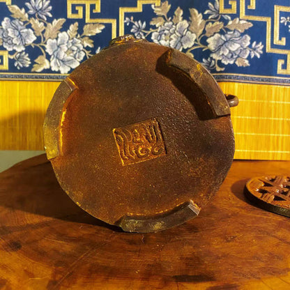 vesselofzen-Lion Guarding Zen Mind, Wabi-Sabi Incense Burner