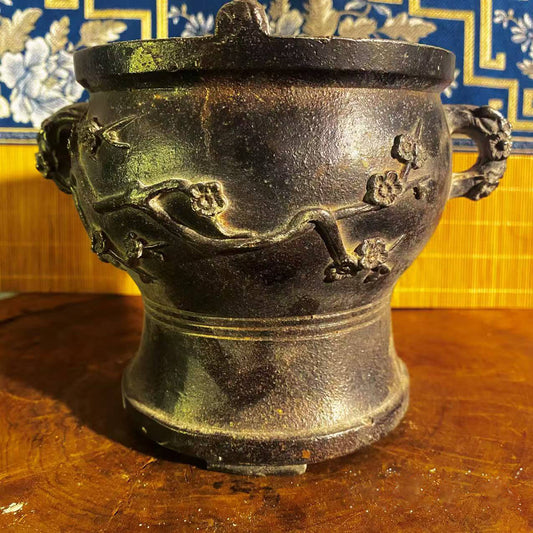 仿古鸟语梅枝炭火炉