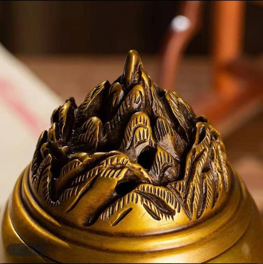 Layered peaks shrouded in clouds