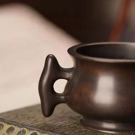 Vessel of Zen Prosperity With Flat Ears incense burner