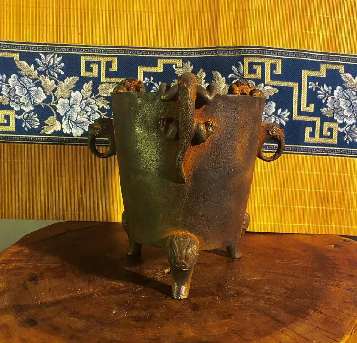 vesselofzen Zen incense burner carried by a dragon