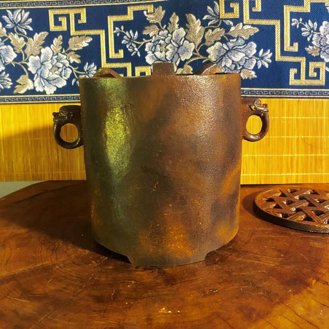 vesselofzen-Lion Guarding Zen Mind, Wabi-Sabi Incense Burner