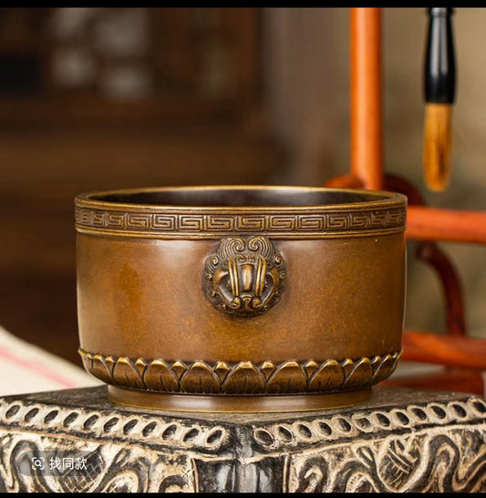 Imitation Qing Dynasty StyleLotus Pattern Chicken-Ear IncenseBurner