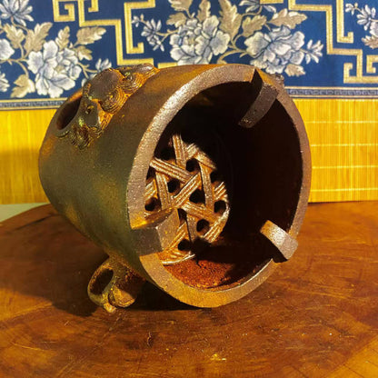 vesselofzen-Lion Guarding Zen Mind, Wabi-Sabi Incense Burner