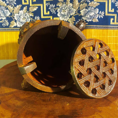 vesselofzen-Lion Guarding Zen Mind, Wabi-Sabi Incense Burner